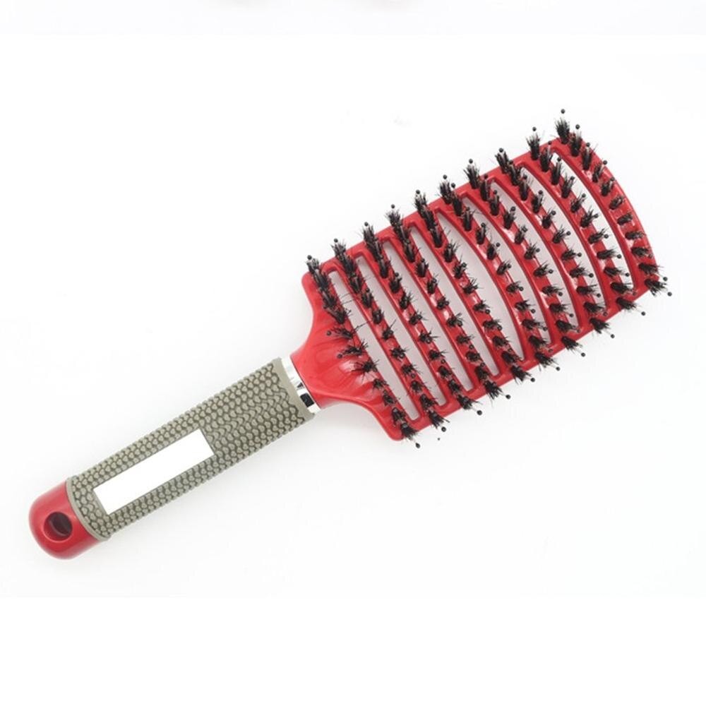 4 Couleurs Femmes Cheveux Cuir Chevelu Massage Peigne Soies En Nylon Brosse à Cheveux Humide Bouclés Démêler Brosse à Cheveux Pour Salon De Coiff thumbnail