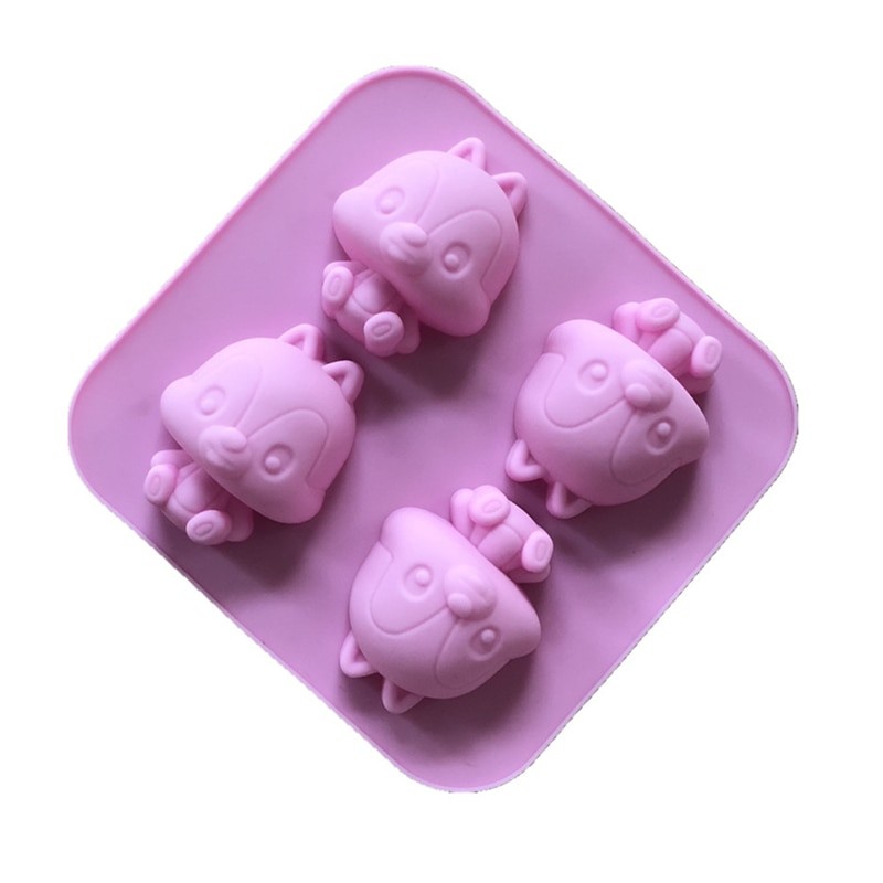 Moule à Gâteau En Silicone De | Savon En Silicone 4 Conjoints, écureuil Chipmunk Rat, Faire Soi-même, Savon Bricolage Outil De Cuisson