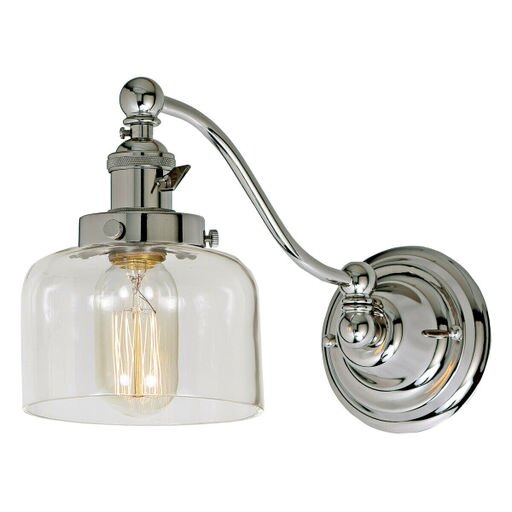 JVI Designs 1253-15-S4 Soho Shyra Swing Arm or Wall Lamp Polished Nickel