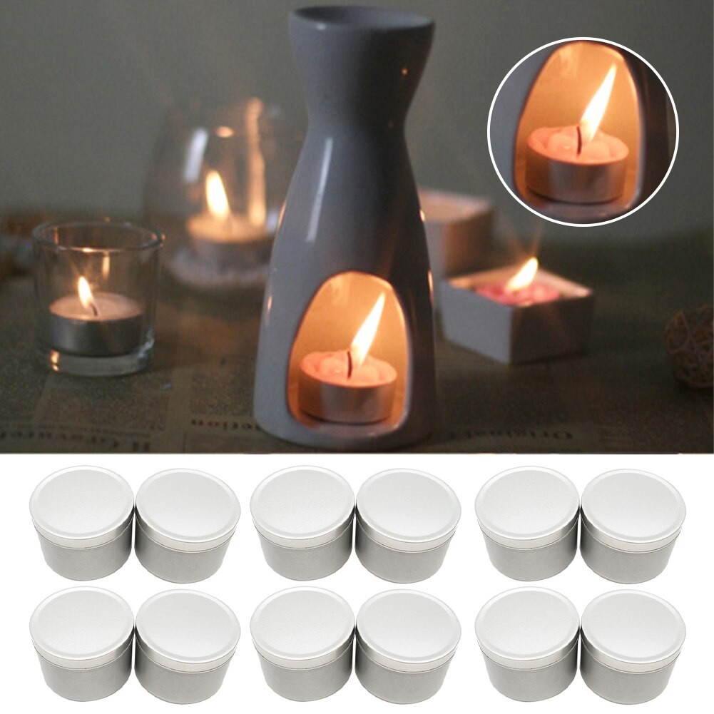 12 PièCES Boîte De Rangement Vide Pot Accessoires 4 Oz Baumes Parti Faveur Conteneur Salves Fer Blanc Rond Avec Couvercle Bougie à Bricoler Soi-mê thumbnail