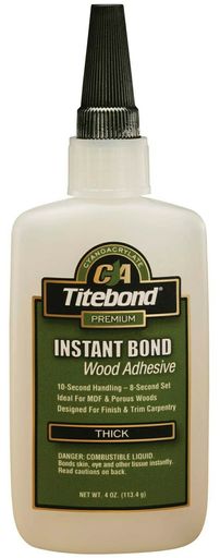Titebond 6222 4 Oz Clear Titebond Thick Instant Bond Wood Adhesive