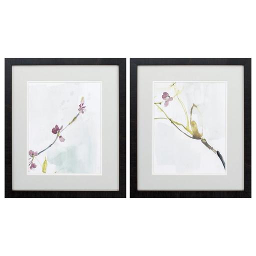 Propac Images 2540 Double Matted First Blooms Wall Art with Black Moulding - Pack of 2