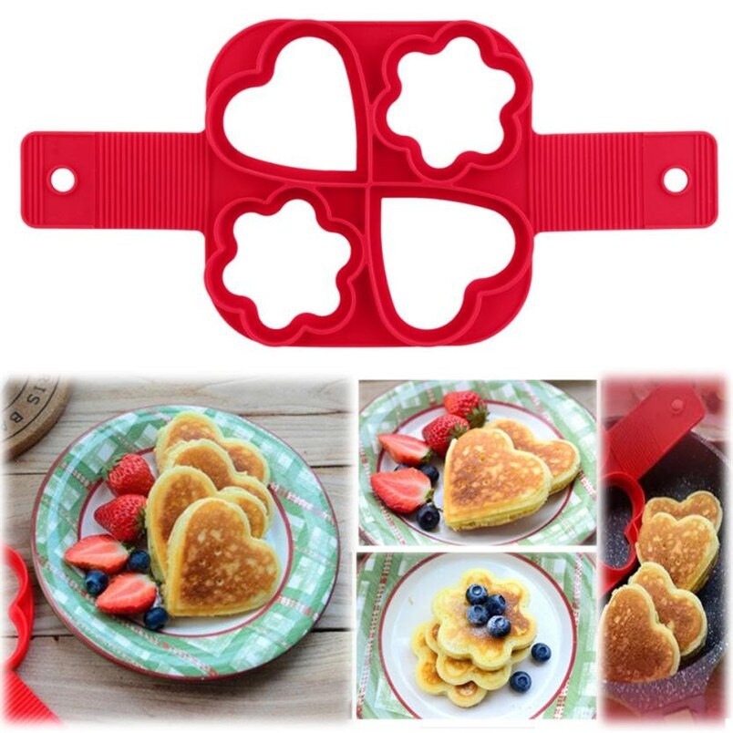 Machine à Crêpes En Silicone 4 Cases | Fantastique Rapide Et Facile à Faire Soi-même Un Outil De Cuisine Parfait, Moule à Crêpes En Silicone, Ou