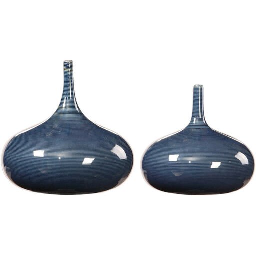Uttermost 18988 Zayan 9 X 8 Inch Vases, Set of 2
