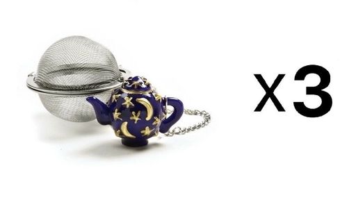 Norpro Stainless Steel Tea Infuser Tea Pot Ornament Decorative Mesh (3-Pack)