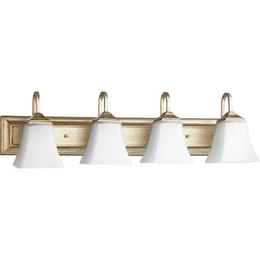 Quorum International 5104-4-60 Signature Bathroom Vanity Light Aged Silver Leaf