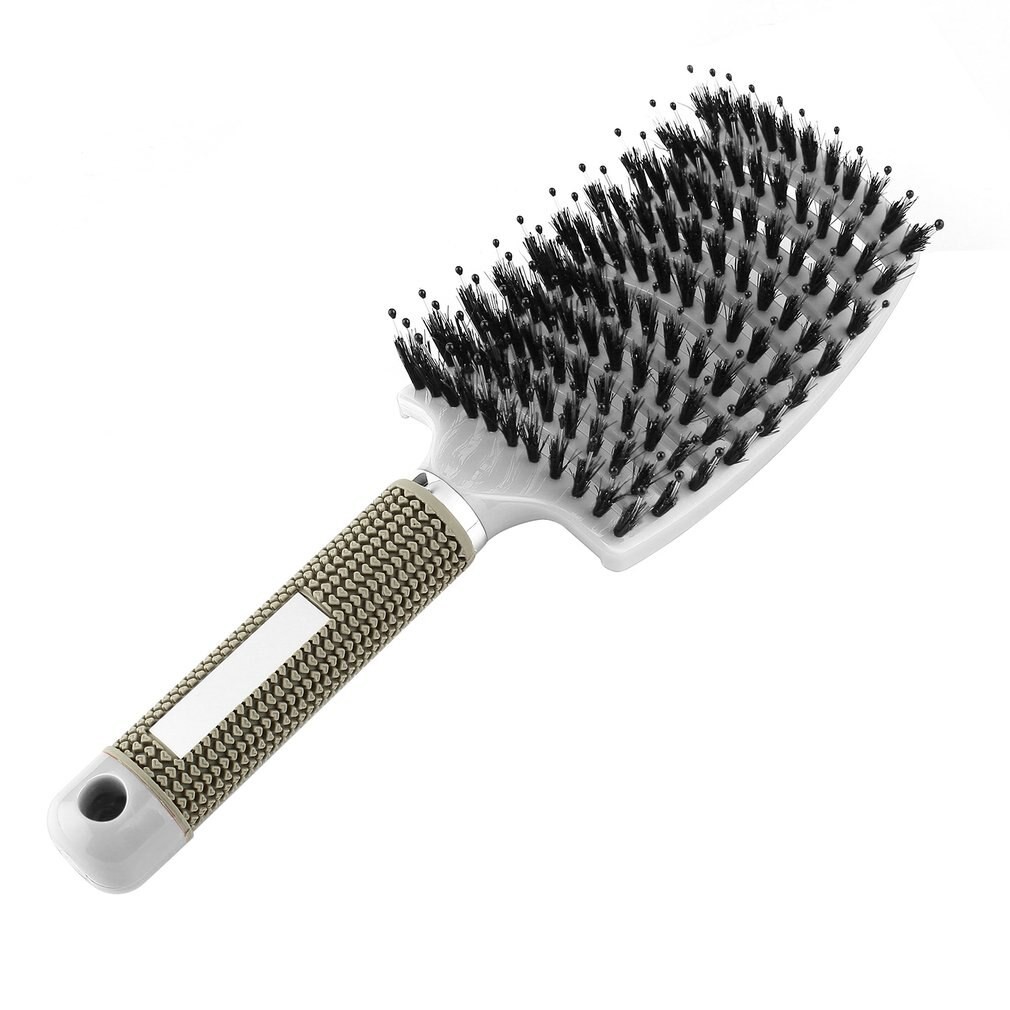 4 Couleurs Femmes Cheveux Massage Peigne Soies Et Nylon Brosse à Cheveux Humide Bouclés Démêler Brosse à Cheveux Pour Salon De Coiffure Outils De thumbnail