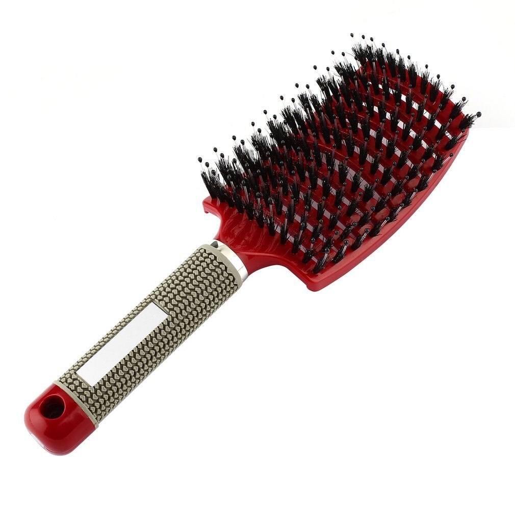 4 Couleurs Femmes Cheveux Massage Peigne Soies Et Nylon Brosse à Cheveux Humide Bouclés Démêler Brosse à Cheveux Pour Salon De Coiffure Outils De thumbnail