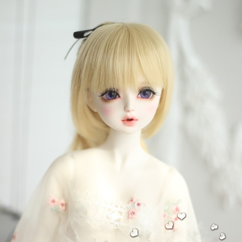 Cataleya BJD SD Perruque 1/3 1/4 Perruque De Poupée De Cheveux 100% Fibre Perruque à Faire Soi-même Queue De Cheval Cravate Fleur thumbnail