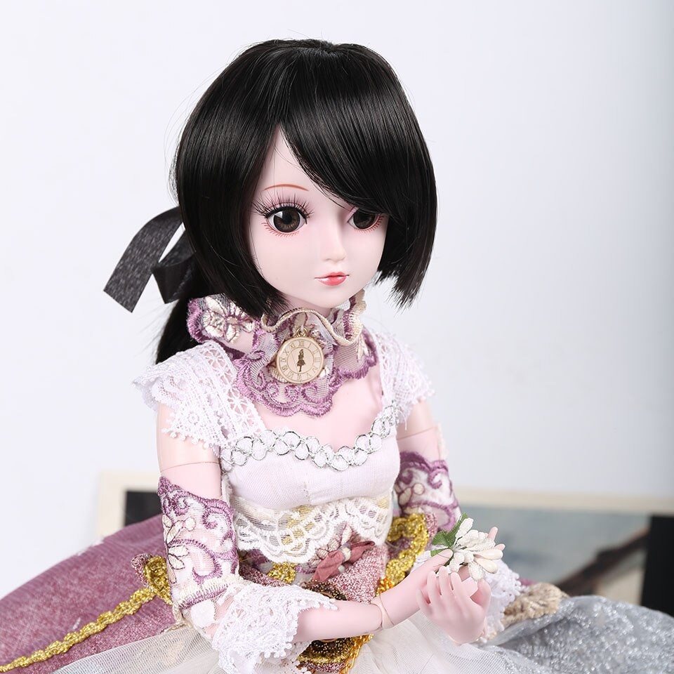 Cataleya BJD SD Perruque 1/3 1/4 Perruque De Poupée De Cheveux 100% Fibre Perruque à Faire Soi-même Queue De Cheval Cravate Fleur thumbnail