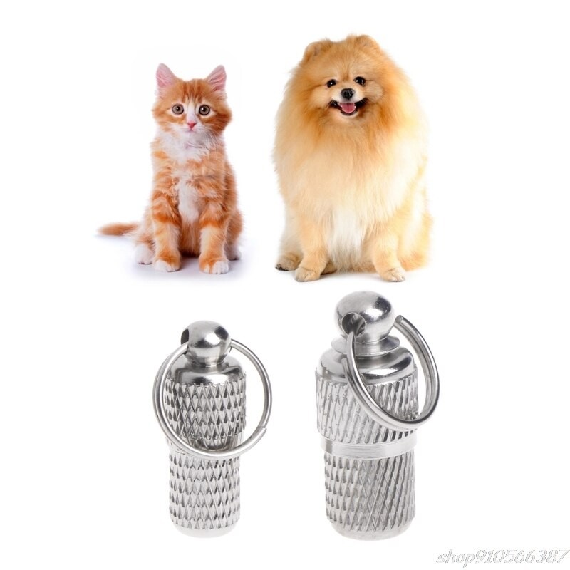 Anti Collier De Tube De Baril Perdu étiquettes De Chien Pour Animal De Compagnie étiquette D'identification Nom Adresse D'identité O02 20 Directe