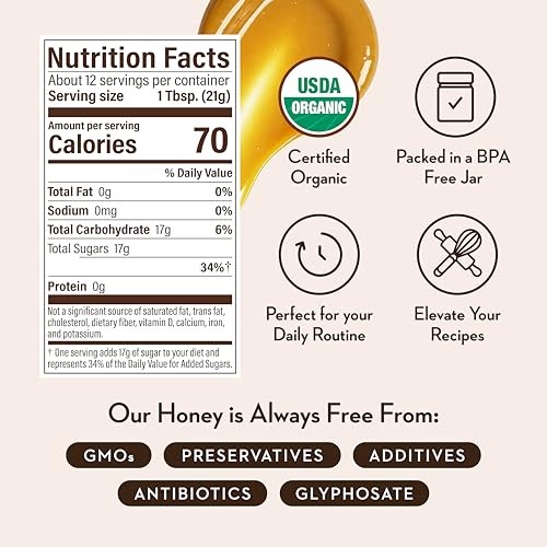 Wedderspoon Raw Premium USDA Certified Organic Manuka Honey, 50+ MGO, 8.8 Oz, Unpasteurized New Zealand Honey, from Our Hives to Your Home thumbnail