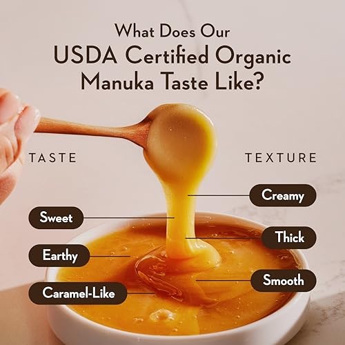 Wedderspoon Raw Premium USDA Certified Organic Manuka Honey, 50+ MGO, 8.8 Oz, Unpasteurized New Zealand Honey, from Our Hives to Your Home thumbnail