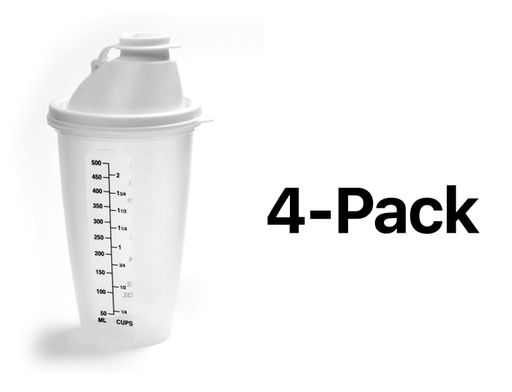 Norpro Measure Mix Salad Dressing Drink Shaker 2 Cups W/ Mixing Blade (4-Pack)