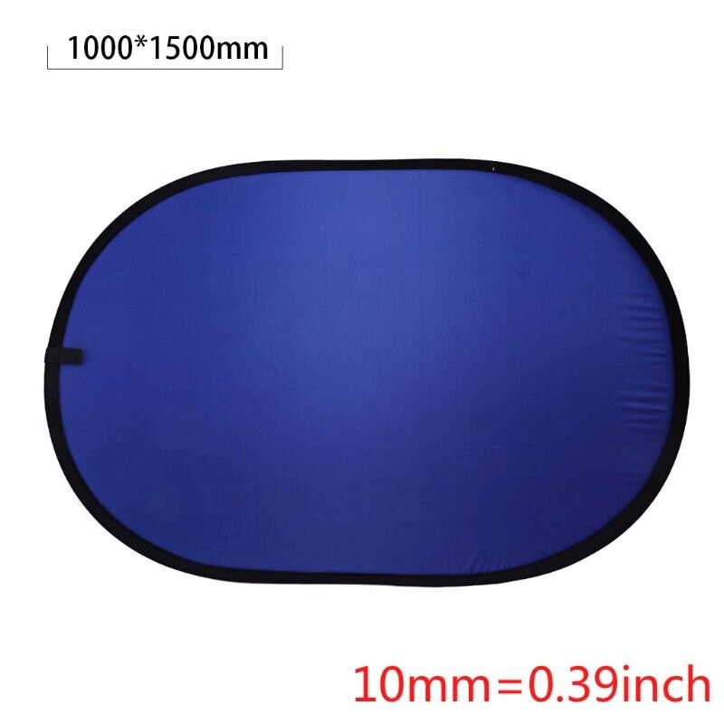 100*150CM Ovale Pliable Portable Réflecteur Bleu Et Vert écran Chromakey Photo Studio Réflecteur De Lumière Pour La Photographie Y98A thumbnail