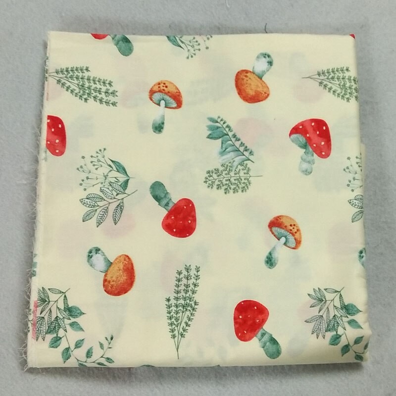 Frais Jaune Bleu Champignon Imprimé 100% Coton Tissu 50x160cm Tissu Patchwork Bébé Tissu Vêtements Robe Quilting Décor à La Maison thumbnail