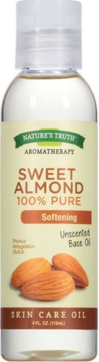 Natures Truth 100% Pure Unscented Skin Care Base Oil, Sweet Almond 4 Oz (5pk)