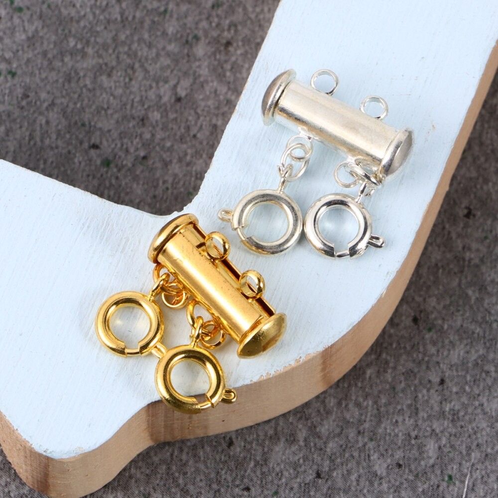4 PièCES Bijoux à Bricoler Soi-même Fournitures Collier Boucles Multi-couche Connecteurs De Chaîne Pour Les Filles