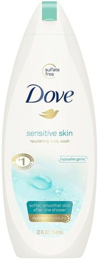 Dove Sensitive Skin Beauty Body Wash 12 Oz (Pack of 4)