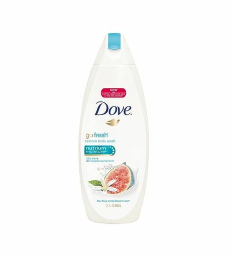 Dove Go Fresh Restore Body Wash, Blue Fig - Orange Blossom 22 Oz (Pack of 9)