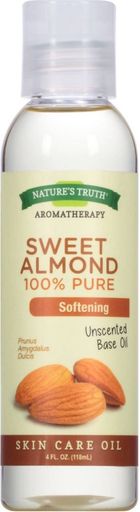Natures Truth 100% Pure Unscented Skin Care Base Oil, Sweet Almond 4 Oz (4pk)