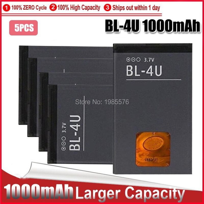 BL-4U Batterie Pour Nokia 8800 206 515 5250 5330 BL 4U XpressMusic Arte E75 5730 C5-03 E66 Asha 300 500 thumbnail