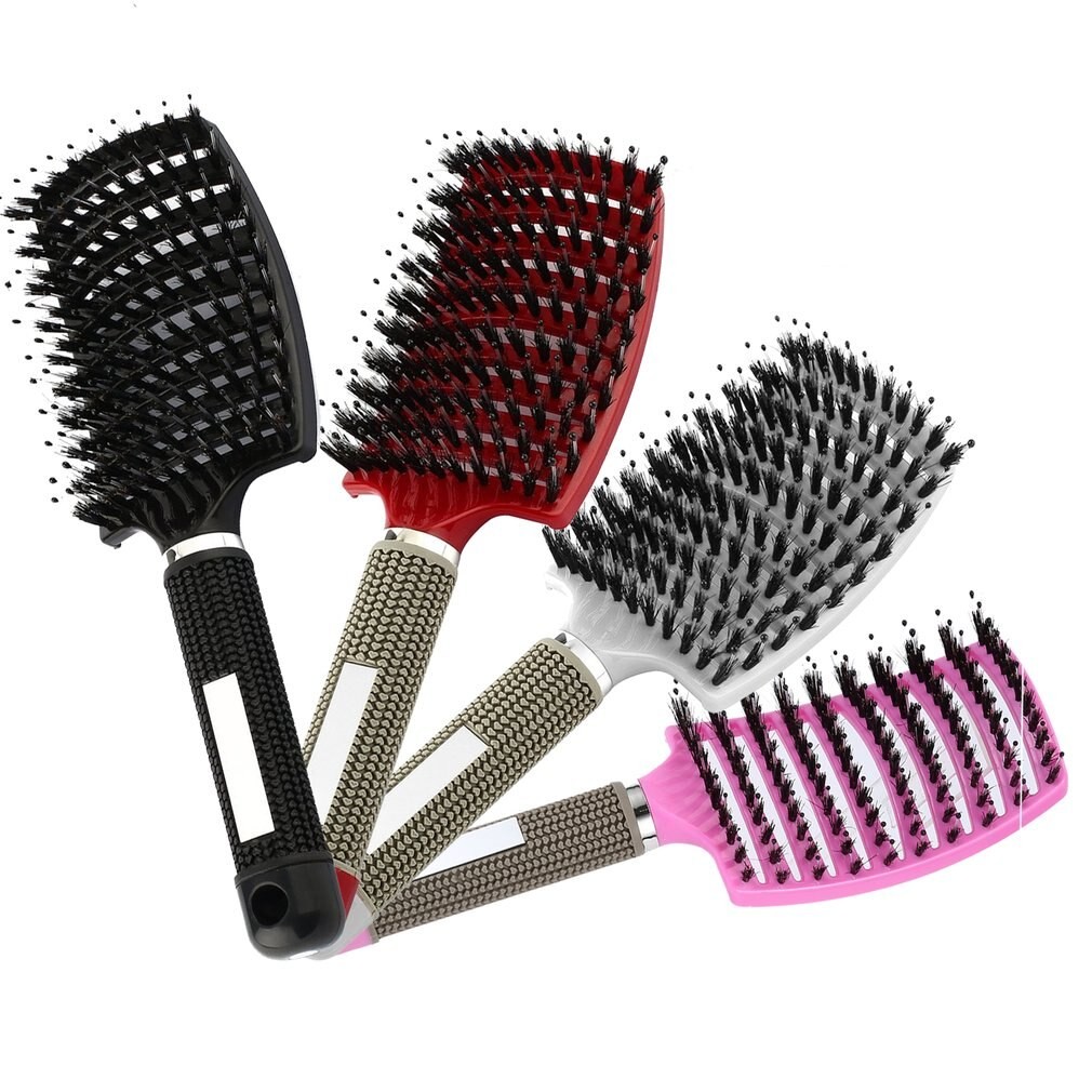 4 Couleurs Femmes Cheveux Massage Peigne Soies Et Nylon Brosse à Cheveux Humide Bouclés Démêler Brosse à Cheveux Pour Salon De Coiffure Outils De