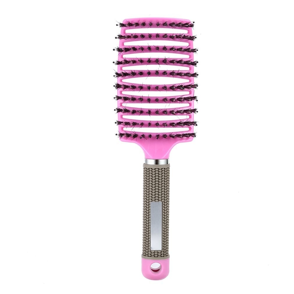 4 Couleurs Femmes Cheveux Massage Peigne Soies Et Nylon Brosse à Cheveux Humide Bouclés Démêler Brosse à Cheveux Pour Salon De Coiffure Outils De thumbnail