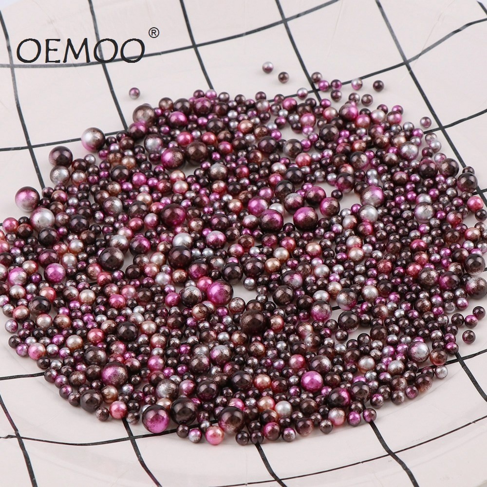 20g Mélange Aléatoire De Perles Pour Vêtement 3/4/5/6mm, Imitation ABS, Sans Trou, Accessoires Bijoux à Bricoler Soi-même thumbnail