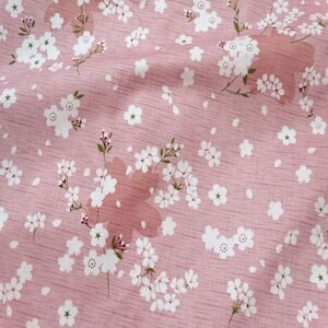 100% Coton Japonais Sakura Fleur Rose Bleu Imprimé Coton Popeline Tissu Dot Tissu Patchwork Tissu Robe Quilting Décor à La Maison thumbnail