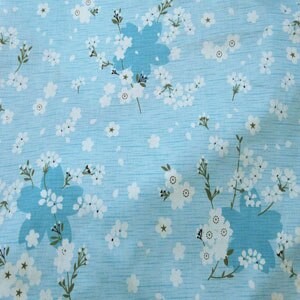 100% Coton Japonais Sakura Fleur Rose Bleu Imprimé Coton Popeline Tissu Dot Tissu Patchwork Tissu Robe Quilting Décor à La Maison thumbnail