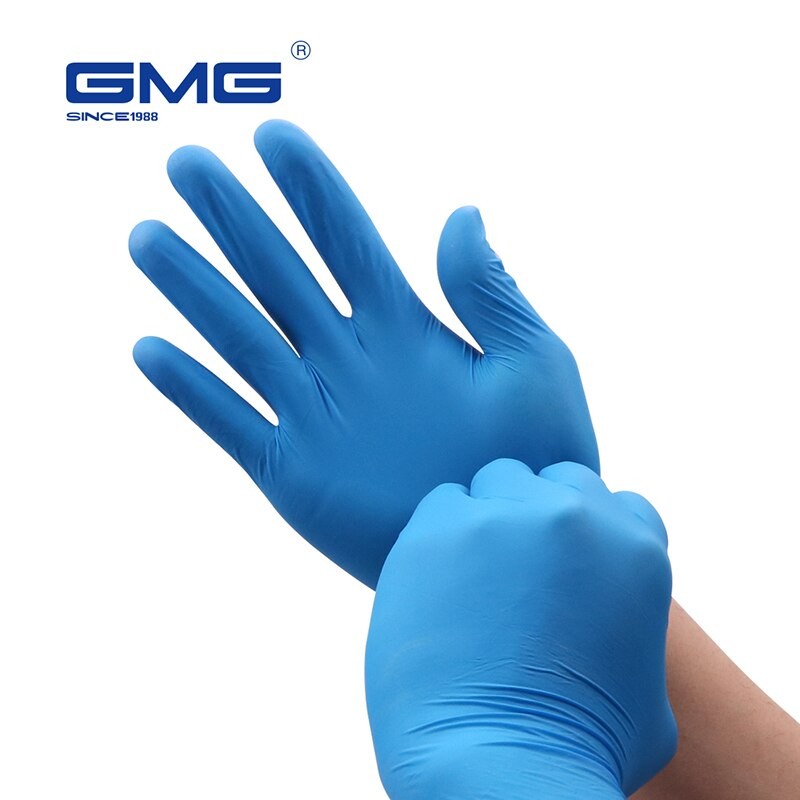 GMG – Gants De Travail Jetables En Nitrile Synthétique, Bleus, 100 PièCES/lot, étanches, Sans Allergie, Pour Le Nettoyage Et Le Lavage De La Mais thumbnail
