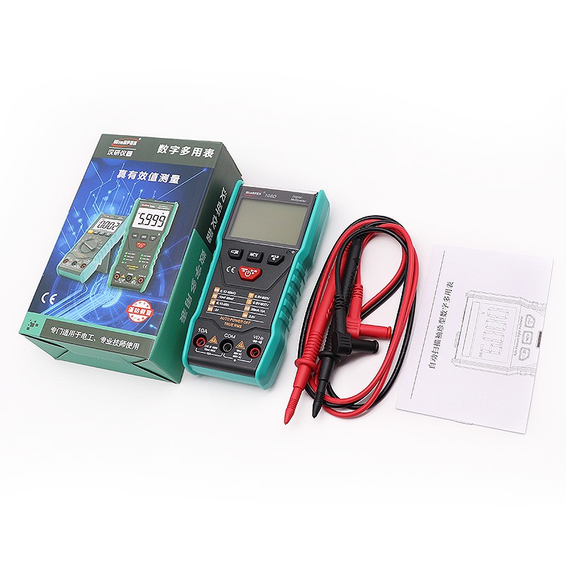 Testeur Multimètre Numérique 108D, True Rms, TRMS 5999, Avec Rétroéclairage LCD NCV + Lampe De Poche thumbnail