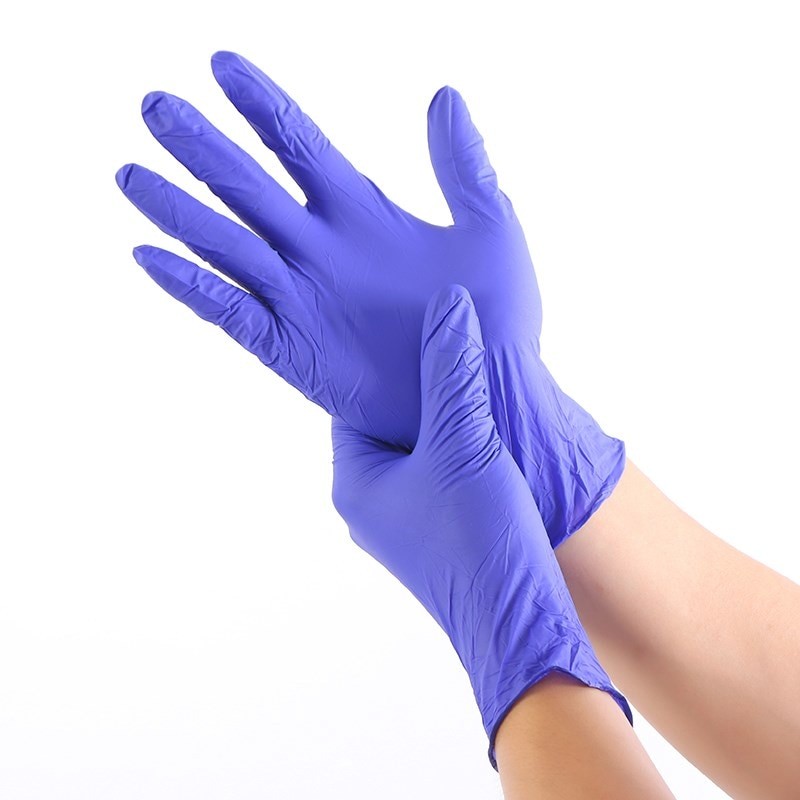 Gants Jetables En Latex, 50/100 PièCES, Bleu Foncé, Universels, Gants Pour Le Nettoyage De La Maison Et Du Jardin, Pour Les Aliments