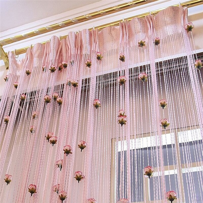 Rideaux Décoratifs De Style Roses Romantiques, 4 Couleurs, 100x200cm, à Faire Soi-même, Pour Fenêtre, Salon, Chambre à Coucher, Maison