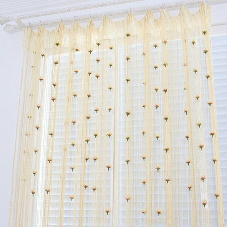 Rideaux Décoratifs De Style Roses Romantiques, 4 Couleurs, 100x200cm, à Faire Soi-même, Pour Fenêtre, Salon, Chambre à Coucher, Maison thumbnail