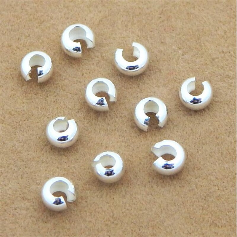 Lot De 10 PièCES De Couvercles Ronds à Sertir, Couleur Argent 925, Perles De 3, 4, 5 Et 6 Mm D'espacement Pour La Fabrication De Bijoux à Faire Soi thumbnail