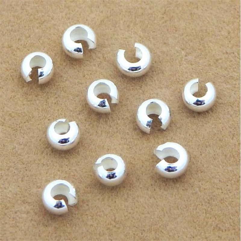 Lot De 10 PièCES De Couvercles Ronds à Sertir, Couleur Argent 925, Perles De 3, 4, 5 Et 6 Mm D'espacement Pour La Fabrication De Bijoux à Faire Soi