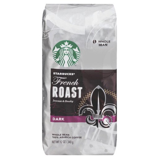 Starbucks French Roast Dark Roast Coffee, Whole Bean, 12-Ounce Bag