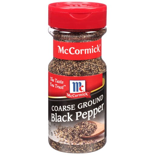 McCormick Black Pepper Coarse Ground Seasoning - 3.12 Oz - Pack of 2
