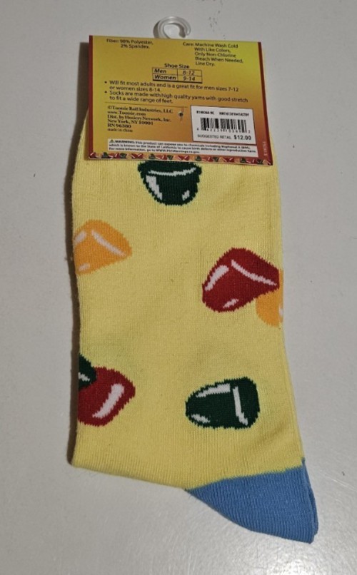 Dots Adult Novelty Crew Socks 1 Pair New thumbnail