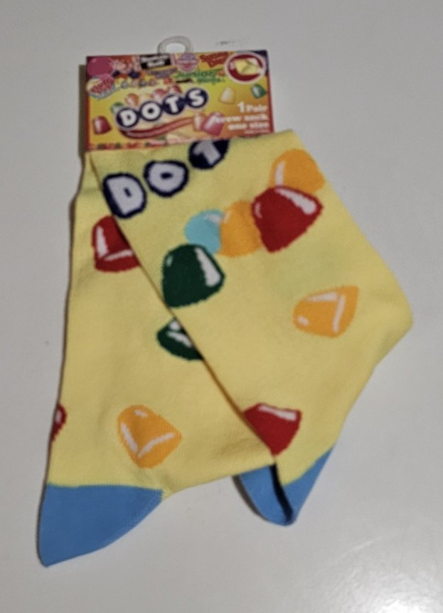 Dots Adult Novelty Crew Socks 1 Pair New thumbnail