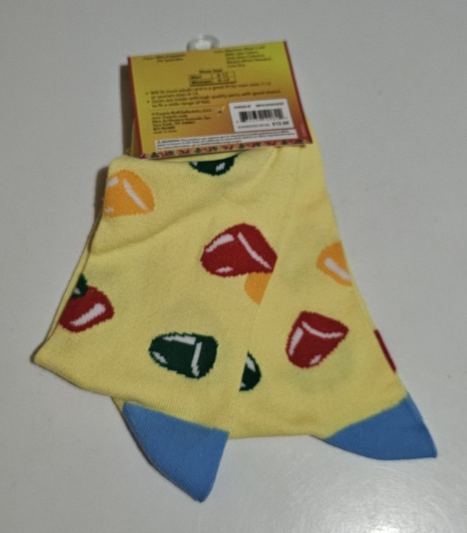 Dots Adult Novelty Crew Socks 1 Pair New thumbnail