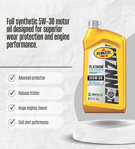 2x Pennzoil Platinum 5W-30 Synthetic Motor Oil 1 Qt 1 Pk Bundle with Plastic Funnel – Provides Superior Engine Cleanliness and Protection with Activ thumbnail