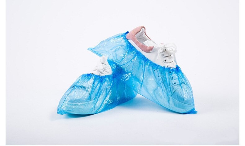 Couvre-chaussures Jetables Bleu, 100 PièCES, Protection Imperméable Pour L'extérieur, Sanitaire, Transparent, , Pour La Maison thumbnail