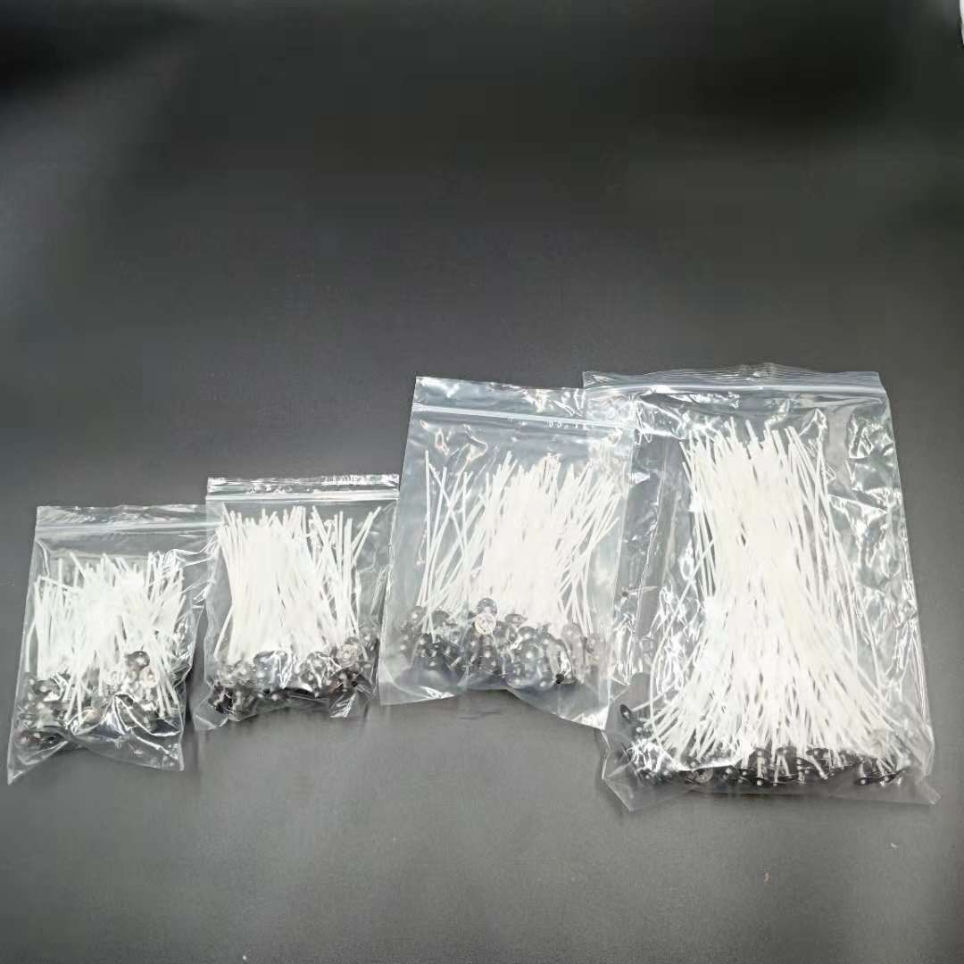 100 PièCES/sac Pur Coton Coeur Bougies Mèches 2.5/4/5/6/7/9/15/20cm Bougie à Bricoler Soi-même Fabrication Pré-ciré Avec Des Mèches D'huile Pou