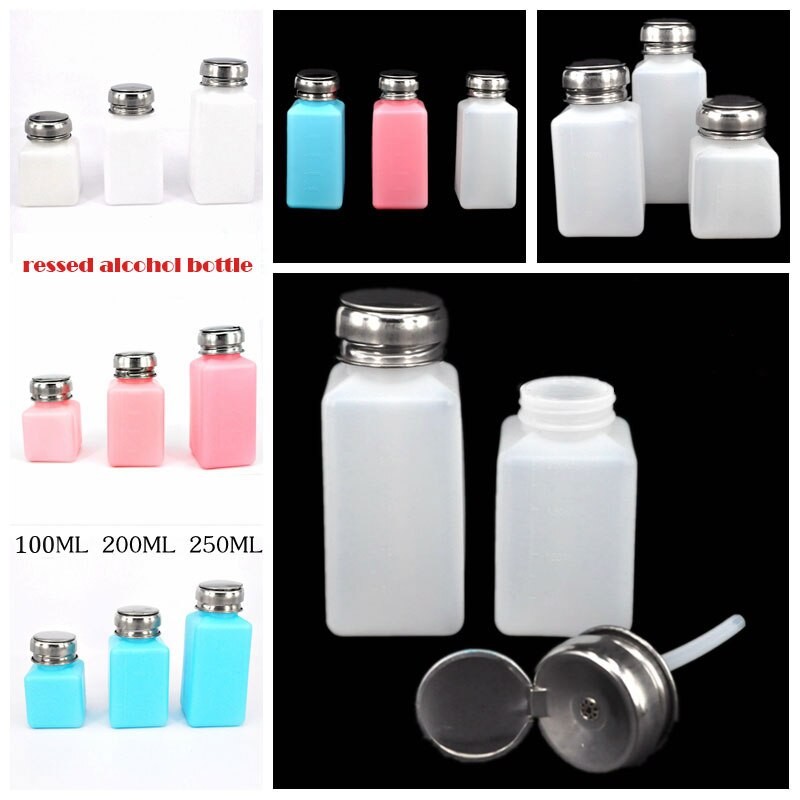 Nouveaux Produits Rouge, Blanc, Bleu Push Alcool Bouteille 100 180 250 ML Industriel Résistant à La Corrosion Anti-volatilisation