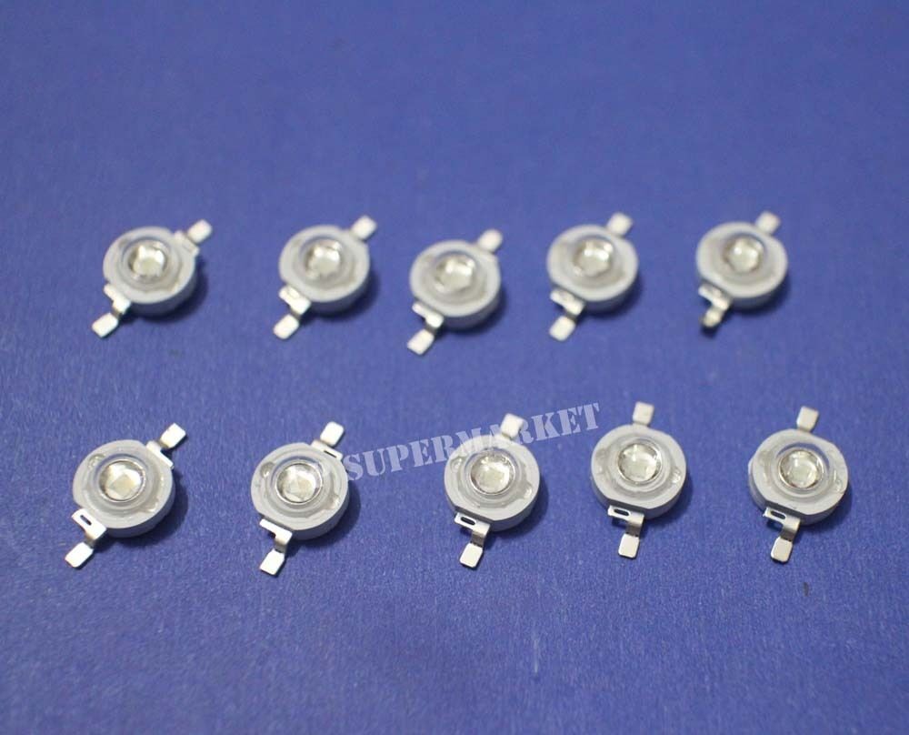 5 PièCES 10 PièCES 20 PièCES 50pcs 100 PièCES 3W 45mil Puce Royal Bleu 445nm ~ 460nm LED Perle Diodes élèvent La Lumière PièCES De Lampe thumbnail