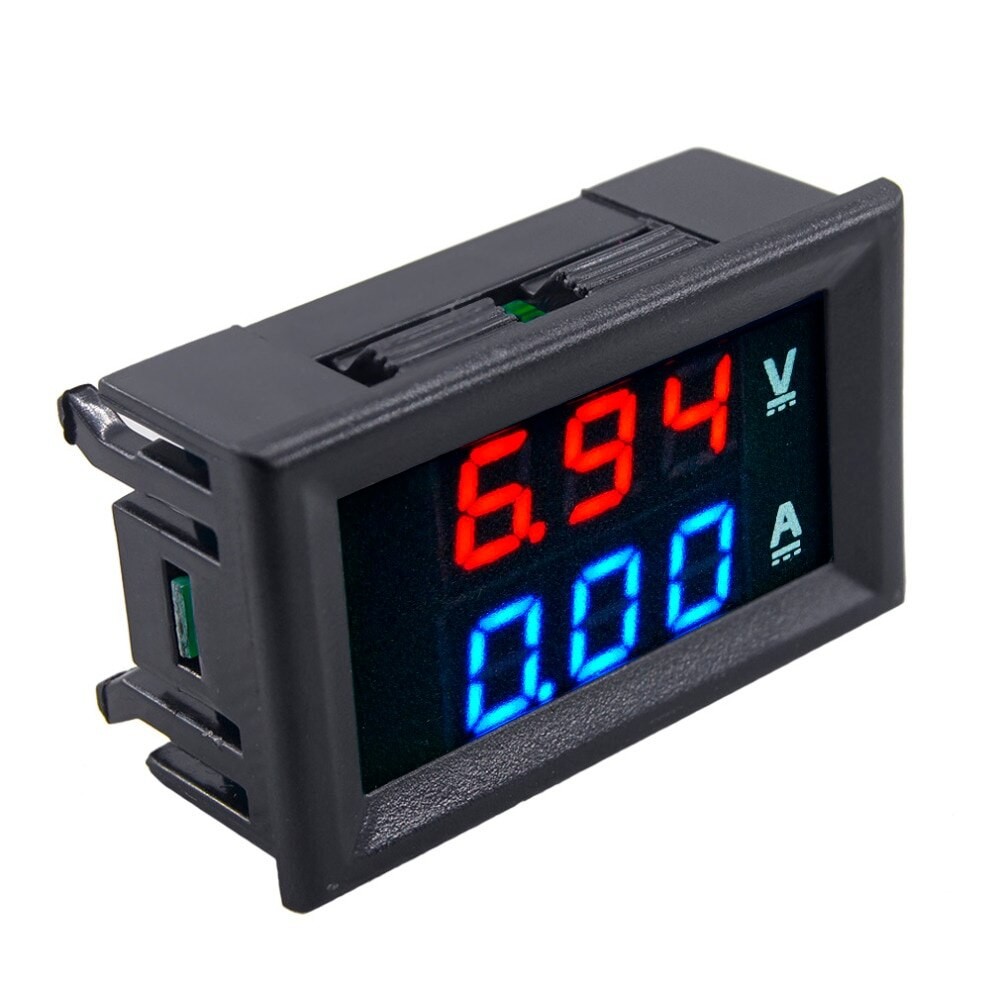 Auto DC 100 V 10A Voltmètre Ampèremètre Bleu + Rouge LED Voltmètre Numérique Jauge Amp Double Tension Courant Pour La Maison Voiture Outil Utilis