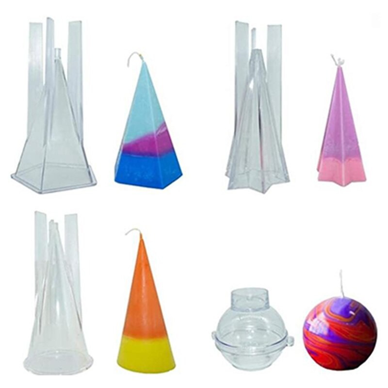 4 PièCES Bougie Moules Ensemble Bougie Faisant Kit-bougie à Bricoler Soi-même Faisant Des Fournitures Boule Sphère Moule thumbnail